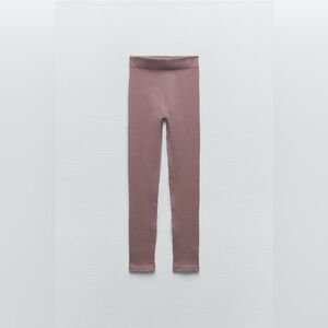 Zara Ribbed Leggings - Tan